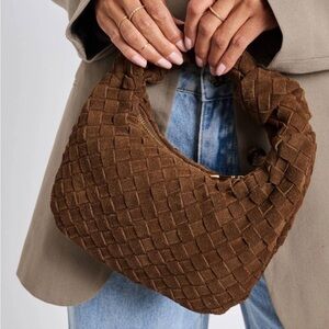 Nico & Olive Viral Bottega Veneta Style Suede Intrecciato Jodie Hobo